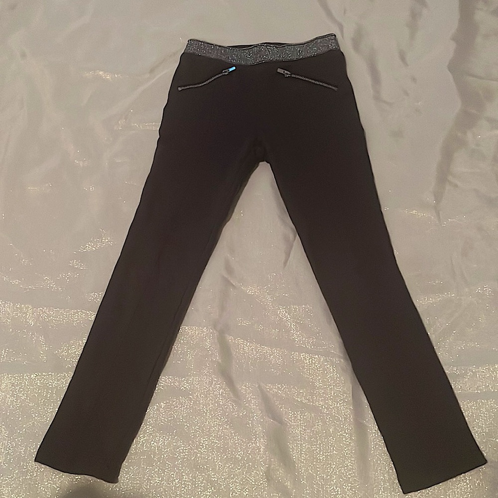 Girls US 6-7Y dark gray legging with sparkling design
